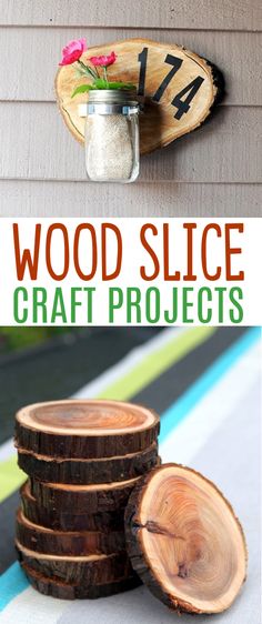 this wood slice craft project is perfect for kids and adults to make it looks like they are