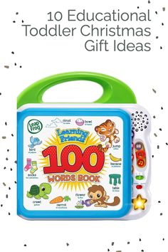 a children's book with the title 10 educational toddler christmas gift ideas