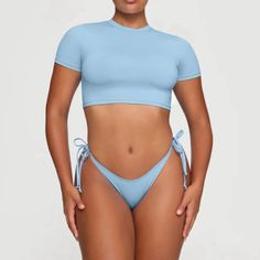 Limited Edition Color Brand New, Never Been Worn 76% Recycled Nylon, 24% Spandex Size: S Hot Beach, Saint Kitts And Nevis, Chinese English, Swim Swim, Cute Fit, Cropped Tee, Swim Top, Crop Tee, Trinidad And Tobago