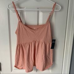 Hollister Co. Size M Light Pink Soft Material Spaghetti Straps (Adjustable) Length Of Top (Not Including Straps) Is About 16” Nwt From A Smoke Free Home Casual Summer Camisole With Built-in Bra, Casual Strappy Tops With Built-in Bra, Summer Loungewear Strapped Camisole, Summer Loungewear Camisole With Straps, Summer Camisole With Adjustable Straps For Loungewear, Summer Camisole For Loungewear, Summer Lounge Tank Top With Straps, Summer Tank Top With Straps For Loungewear, Casual Pink Tank Top With Straps