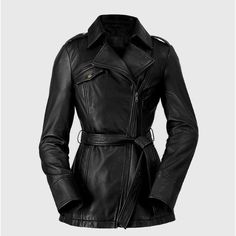 Whet Blu Traci Women’s Leather Jacket In Black Size Large Was $330 Now $160 Nwt. Note Lining Is Removable Zip In/Out. Trench Coat Design, Womens Black Leather Jacket, Long Leather Coat, Long Coat Jacket, Sheepskin Jacket, Distressed Jacket, Coat Design, Trench Coats Women, Leather Jacket Black