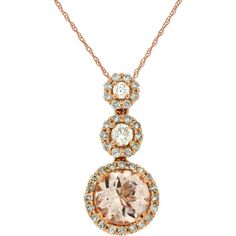 Royal 14K Rose Gold Morganite & Diamond Pendant - Exquisite Elegance 14k Rose Gold Jewelry, Morganite Necklace, Rose Gold Morganite, Morganite Diamond, Diamond Birthstone, Charm Making, Royal Jewelry, Rose Gold Jewelry, Fine Jewelry Gift