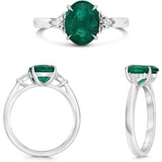 Roman & Jules Platinum Oval Emerald Ring with Diamond Accents - 1.82 Carat Total Diamond Weight Oval Emerald Ring In 14k White Gold, Elegant Gia Certified Pear-shaped Diamond Ring, Elegant Gia Certified Marquise Wedding Ring, Exquisite Oval Emerald Ring In Platinum, Luxury Oval Emerald Ring With Brilliant Cut, Heirloom Oval Emerald Ring Gia Certified, Oval Emerald Ring With Diamond Accents, Oval Emerald Ring In White Gold With Diamond, Oval Platinum Diamond Ring Gia Certified