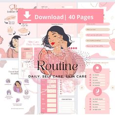 Use this digital as a daily routine organizer a self-care planner a skincare routine, take care of yourself  and focus on what matters! It's your perfect everyday productivity tool, designed to help you achieve your goals while caring for your mental well-being. 𝗖𝗢𝗡𝗧𝗘𝗡𝗧 𝗢𝗙 𝗧𝗛𝗜𝗦 B𝗢𝗢𝗞: ------------------------------------------------ 𝗣𝗔𝗥𝗧 𝗢𝗡𝗘: Daily routine Mourning routine checklist Night Routine checklist Skin Care  Monthly Planner Skin Care Weekly Planner Skin Care To-Do Routine Organizer, Skin Care Routine Daily, Skin Care Planner, Double Cleanser, Daily Routine Planner, This Book, Morning Routine Checklist, Routine Daily, Routine Checklist