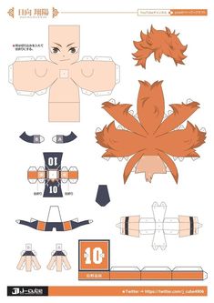 the paper doll is made to look like an orange maple leaf, and it's cut