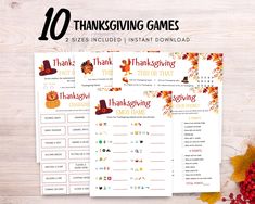 thanksgiving games for kids to play on the table