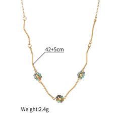 Material: Titanium Steel Color: Flower Necklace Fashion Element: Flowers Style: Europe and America Bead Necklaces, Color Flower, Necklace Fashion, Acrylic Colors, Flower Necklace, Womens Necklaces, Gold Plate, Beaded Necklace, Plating