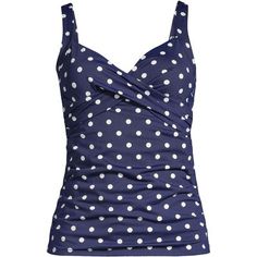 Underwire Tankini, Tankini Swimsuit, Tankini Swimsuit Top, Neck Wrap, Deep Sea, Swimsuit Tops, Lands End, Tankini, Polka Dot