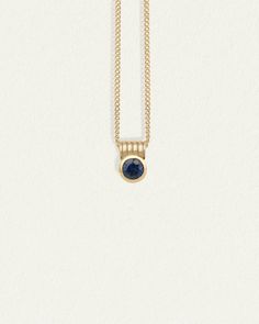 Temple of the Sun Sollus Necklace Sapphire. Hand-crafted in Byron Bay using ethical solid gold and Australian Blue Sapphires. Shop fine jewellery and delicate gemstone necklaces. Elegant Birthstone Necklace With Recycled Gold, Fine Jewelry Birthstone Necklace In Recycled Gold, Fine Jewelry Sapphire Pendant Necklace, Sapphire Pendant Necklace In Fine Jewelry Style, Recycled Gold Box Chain Necklace With Round Pendant, Sapphire Pendant Necklace Fine Jewelry, Timeless Sapphire Jewelry In Yellow Gold, Timeless Yellow Gold Sapphire Jewelry, Sapphire Gemstone Round Pendant Jewelry