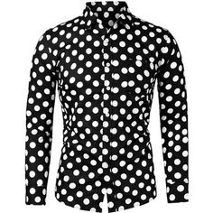 The polka-dot shirt is a weekend wardrobe essential. This shirt has a curved hem, both practical and versatile. With a cotton construction and a fitted tailoring, this allover oversized dot print button-down features a spread collar. Layer this shirt over a basic tee for a nod to laid back summer style. Style with jeans and sneakers to build up a casual, smart look. Long Sleeves Dress, Dot Shirt, Casual Long Sleeve Shirts, Polka Dot Shirt, Sleeves Dress, Slim Fit Dresses, Weekend Wardrobe, Basic Tee, Relaxed Style