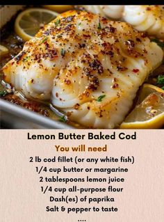 a recipe for lemon butter baked fish