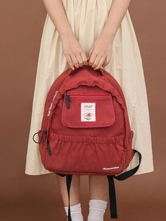 Material: Cotton Size: one size 高さ 横 マチ ショルダー 重さ one size 40cm 33cm 8cm 46-86cm 0.435kg Campus Backpack, Marc Jacobs, Backpacks, Red