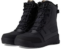 Black Weatherproof Lace-up Boots For Outdoor, Waterproof Lace-up Nylon Boots, High-top Synthetic Combat Boots For Outdoor, Casual Insulated Waterproof Lace-up Boots, Casual Insulated Lace-up Waterproof Boots, Functional Insulated Lace-up Hiking Boots, Casual Insulated Lace-up Combat Boots, Functional Lace-up Combat Boots For Outdoor, Functional Lace-up Combat Boots For Sports