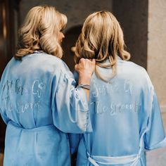 This beautiful Powder blue silk bathrobe/ dressing gown is perfect for you and your bridesmaids/ bridesmen to wear whilst getting ready for your special day. Or it can be given as a special gift for a Birthday, Mother's Day or any other special occasion.  It is made in three sizes,  UK 8-16, UK 20-24 and UK 26-30. The plus size gowns can take 2-3 weeks for delivery.     It can also be made in smaller children's sizes to fit your flower girls too - please message us for details. It can be persona Cars Wedding, Bridesmaid Separates, Silk Bathrobe, Satin Dressing Gown, Silk Dressing Gown, Personalized Robe, Plus Size Gowns, Bridal Party Robes, Satin Sleepwear