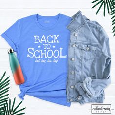 Back To School Shirt, First Day of School Shirt, Teacher Shirt, Teacher Life Shirt, School Shirts, 1st Day of School Shirt, Teacher Tee. Hi! Welcome to our store. It's good to see you here. Our aim is to offer you first-class clothing in your most beautiful moments with our graphic t-shirts that we designed or designed with your ideas. I am sure you will like our designs for your family, friends and you. IMPORTANT MATTERS FOR ORDERING: 1-) Please check and review all photos. 2-) Our sizes are tr Back To School Blue Pre-shrunk T-shirt, Blue Pre-shrunk T-shirt For Back To School, Back To School Tops With Funny Text, Blue T-shirt For Back To School, Back To School Everyday Crew Neck T-shirt, Blue Short Sleeve Tops With Lettering, Casual Blue Tops For Back To School, Back To School Blue Short Sleeve T-shirt, Back To School Tops With Text Print