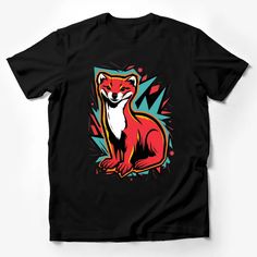 Vibrant Red Fox Graphic T-Shirt, Bold Animal Art Tee, Colorful Unisex Fashion Top Male T-Shirt Custom graphic T-Shirt.Customize your color Casual Red T-shirt With Funny Print, Red Graphic Tee With Print, Red Graphic Print T-shirt, Red Casual T-shirt With Graphic Design, Red Graphic Print Tee Shirt, Red Graphic Design Crew Neck T-shirt, Red Graphic Crew Neck T-shirt, Red Crew Neck T-shirt With Graphic Design, Red Pre-shrunk Graphic Tee T-shirt