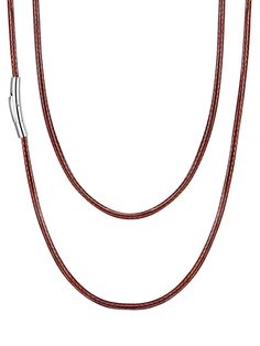 a red rope with silver clasp on it