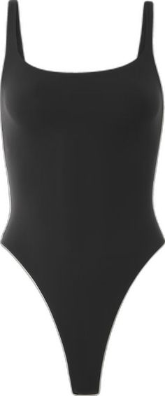 Sleek Black Bodysuit For Workout, Black Minimal Stretch Bodysuit For Swimming, Black Second-skin Bodysuit For Workout, Black Bodysuit With Minimal Stretch, Black Elastane Bodysuit With Minimal Stretch, Black Second-skin Athleisure Bodysuit, Black Second-skin Bodysuit For Athleisure, Sleek Sports Bodysuit, Black Second-skin One-piece Bodysuit