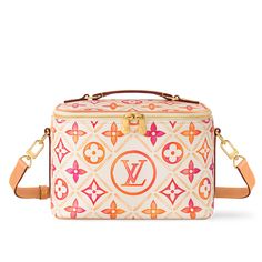 LOUIS VUITTON® - Small Coolbag - Pink Louis Vuitton Bag Pink, Flower Tiles, Resort 2024, Louis Vuitton Pink, Trunk Bag, Raspberry Pink, Wallet Pouch, Monogram Bag, Business Bag