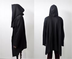 Assassin's Creed Men's Oversized Hood Cardigan Long Sleeve / Raw Edges Cloak Hooded Rope Long Asymmetric Coat Jacket Gothic Fashion Men, Yeezy Hoodie, Jedi Outfit, Mens Poncho, Asymmetrical Coat, Assassin Creed, Cardigan Long Sleeve, Long Coat Women, Drape Cardigan