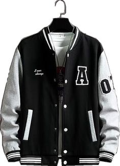 Varsity Jacket Outfit, Stylish Hoodies, Varsity Jacket Men, Standing Collar, Men's Jackets, Cool Outfits For Men, Negroni, Jacket Design, Style Outfits