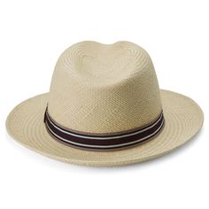 Piero Natural-Coloured Moda Panama Hat with Striped Band | In stock! | Fawler Straw Panama Hat, Welcome To The Family, Jewelry For Men, Hat For Man, Stay Cool, Accessories Jewelry, Hat Sizes, Suspenders, Natural Color