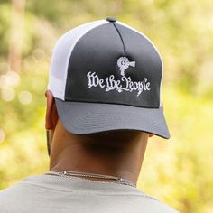 OldSouthApparel_We the People - Trucker Hat Suns Out, We The People, Flat Shapes, Wide Brimmed, Your Eyes, The Heat, Navy And White, Trucker Hat, Heat