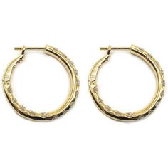 Diamond inside outside hoop earrings crafted of 18k yellow gold. Hoops measure 1 in., have lever backs, and are set with 28 round brilliant diamonds weighing 3.90ctw. Style #FH032A8. Inside Outside, Earring Crafts, Gold Hoops, Brilliant Diamond, Round Brilliant, The Outsiders, Hoop Earrings, Diamonds, Yellow Gold