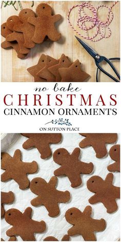 homemade christmas cinnamon ornaments with text overlay