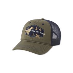 Dark Olive| Front Cotton Trucker Hat With Curved Brim For Camping, Outdoor Cotton Trucker Hat, Cotton Flat Bill Trucker Hat For Outdoor, Cotton Trucker Baseball Cap For Outdoor Activities, Trucker Hat With Flat Brim For Outdoor Activities, Outdoor Cotton Trucker Hat With Flat Brim, Adjustable Trucker Hat For Outdoor With Curved Bill, Flat Brim Trucker Hat For Outdoor Activities, Adjustable Cotton Trucker Hat For Camping