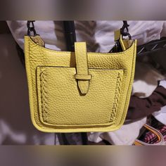 Retail $195 Rebecca Minkoff Whipstitch Unlined Feed Crossbody Bag In Neon Yellow 8 Inches Wide X 7.5 Inches Tall X 2 Inches Deep Rectangular Bags With Contrast Stitching For Everyday Use, Yellow Crossbody Bag With Cell Phone Pocket, Everyday Bags With Contrast Stitching, Yellow Satchel Shoulder Bag With Cell Phone Pocket, Yellow Crossbody Satchel For Everyday Use, Yellow Crossbody Satchel For Errands, Yellow Crossbody Bucket Bag For Errands, Yellow Crossbody Hobo Bag For Errands, Rebecca Minkoff Regan Satchel