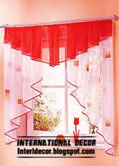 an open window with red curtains in front of it and the words international decor interelecor blog