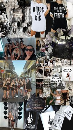 Black and white outfits. Spooky! New Orleans! Bachelorette Outfit Themes, New Orleans Bachelorette, Bachelorette Bachelor Party, Vegas Bachelorette, Vegas Party, Bachelor/bachelorette Party, Wedding Bachelorette Party, Bachelorette Party Planning