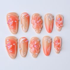 Welcome to My Shop! I hope you find a style you love. Luxurious, High-Quality Custom Press-On Nails At PolishPetalsGifts, we specialize in creating high-end luxury press-on nails that are not only beautiful but also gentle on your natural nails. Whether you're getting ready for an upcoming beach vacation, holiday party, special occasion, or simply treating yourself to something elegant, our reusable handmade press-on nails will effortlessly showcase your sophistication and style. 🎁 Gift Box Pac Tropical Nails Simple, Gift Nails, Nails Pearl, Nails Gothic, Birthday Plans, Pearl Party, Tropical Nails, Nail Prices, Anime Nails