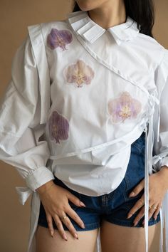 Monumento Top Spring Cotton Shirt With Blouson Sleeves, White Shirt With Blouson Sleeves For Spring, Poetry Notebook, Poem Titles, Pleated Collar, Oversized Sleeves, Fall Fit, Avant Garde Fashion, Spring Blooms