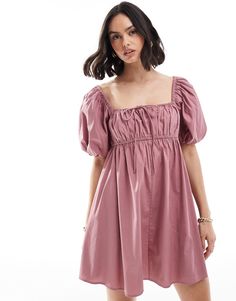 Dress by ASOS DESIGN For your weekend mood board Square neck Tie front Puffed sleeves Regular fit Weekend Mood, Maxi Dress Trend, Saved Items, Puffed Sleeves, Plus Size Pregnancy, Linen Dresses, Skirted Swimwear, Tea Dress, Mini Dress Party