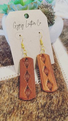 Hand crafted leather earrings. Made to order. Filipino Flag, Leather Earring, Leather Crafts, Handcrafted Leather, How To Make Earrings, Leather Earrings, Leather Craft, Gravy, Leather Handmade