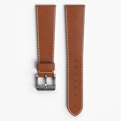 This strap is unlined and made with genuine Horween Shell Cordovan (USA). An incredibly soft yet durable handcrafted leather watch strap for all occasions. Shell cordovan is a very unique leather that has a rich glossy appearance with a deep aniline finish. This leather is very exclusive and available in limited quantities. Specifications - Premium Horween Shell Cordovan - Matching floating leather keeper - Vinymo MBT polyester thread - Stained edges - Tapered strap design - Stainless steel quick release spring bars - Made in USA For sizing, please measure the lugs for the width and your wrist diameter. - Short: 65/105 mm (wrist diameter ~5.5'' to 6.5'') - Regular: 75/115 mm (wrist diameter ~6.5'' to 7.5'') Leather Bracelet Strap For Everyday Watch Use, Adjustable Leather Watch With Stainless Steel Clasp, Timeless Leather Watch Accessories With Stainless Steel Clasp, Classic Leather Watch Accessories For Everyday Use, Classic Brown Watch With Waxed Finish, Classic Vintage Brown Watch Band For Everyday Use, Classic Vintage Brown Watch Bands For Everyday Use, Classic Watch Bands In Vintage Brown For Everyday Use, Leather Watch Bands With Waxed Finish