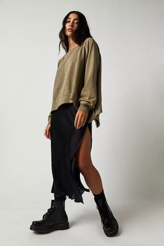 Sweet Talker Half Slip | Free People Sweet Talker, Clothing Board, Free People Style, Half Slip, Slip Skirt, Outfit Inspo Fall, Leather Mini Skirts, Leather Mini, Black Outfit