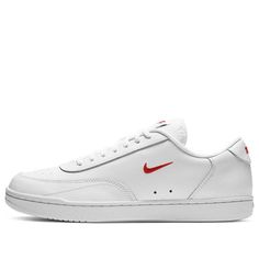 Nike Court Vintage 'White University Red' CJ1679-103 (SNKR) Classic White Sneakers With Red Sole, Nike Court Vintage, Fashion Performance, Stylish Sneakers, White Vintage, Perfect Pair, Your Perfect, Men's Fashion, Red And White