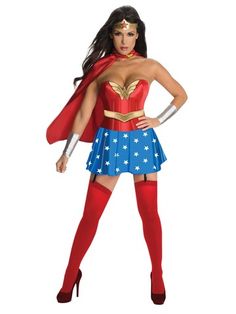 a woman dressed in a wonder costume