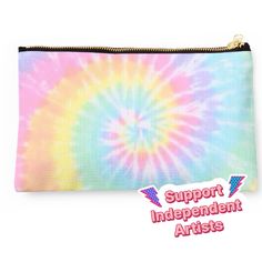 Vibrant double-sided prints on polyester canvas pouch. Fully lined for durability. Available in 3 sizes. Perfect to use as a coin purse, clutch, pencil case, or toiletries bag. A perfect pop of color for anyone in your life! A trendy gift for any son, daughter, niece, or nephew or a fun gift for a friend or yourself! Trendy Multicolor Cosmetic Bag, Trendy Multicolor Pouch For Personal Use, Trendy Multicolor Pencil Case With Zipper, Multicolor Zipper Pouch Pencil Case For Daily Use, Trendy Multicolor School Pouch, Rainbow Tie Dye, Rainbow Tie, Gift For A Friend, Clutch Pencil