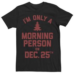 Men's Christmas Morning Person Tee Mens Christmas Pajamas, Mens Christmas Shirts, Christmas Tee Shirts, Christmas T Shirt Design, Morning Person, Family Christmas Shirts, Tee Shirt Designs, Christmas Men, Crew Shirt