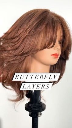 behindthechair.com on Instagram: "🦋 Butterfly Layers are trending BIG TIME! 👊🏼💥 HERE'S 2 TRENDING #butterflylayers by @ahappyjustin (1st look) + @myguiltycrown ... (2nd look) both w/ @arcscissors ✂️ 👉🏼Recreate this trending haircut on your guests in the salon by following the steps in these videos. 👉🏼Adjust the amount of over-direction & elevation to customize this haircut to your guest and remember that styling is key to bringing it to life! @ULTABEAUTY #btcReelQuickie #btcQuickieCut #b Butterfly Layered Haircuts For Medium Hair, Volume Layer Haircut Medium Length, Butterfly Haircut Medium Hair With Bangs, Volume Butterfly Layers, Butterfly Haircut On Medium Length Hair, Butterfly Haircut 360 View, Butterfly Haircut Curly Hair Medium, Butterfly Haircut With Side Part, Butterfly Haircut Self