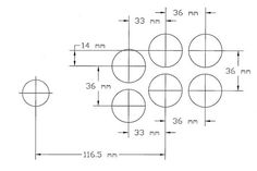 an image of a diagram with the measurements for different circles