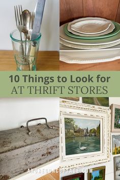 the top ten things to look for at thrift stores, including an old suitcase