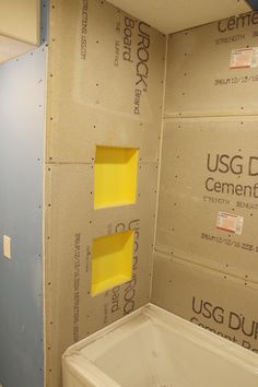 the bathroom is being remodeled and ready for usg to use in its new home