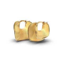 Stunning Hoop Earrings Square Shape - Oltremare Gioielli Square Hoop Earrings, 14k Gold Hoop Earrings, Earrings Square, Italian Jewelry, Modern Square, Square Earrings, Gold Hoop, Sashiko, Square Shape