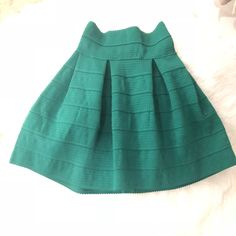 Green Pleated Skirt. Elastic Wait. New With Tag. Never Worn. Size Xs Fitted Green Pleated Midi Skirt, H&m Pleated Skirt For Spring, Chic Green Lined Pleated Skirt, Chic Green Pleated Lined Skirt, Green Fitted Flared Pleated Skirt, Elegant Green Flared Mini Skirt, Chic Green Mini Pleated Skirt, Chic Green Pleated Mini Skirt, Fitted Full Green Mini Skirt