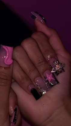 Trippy Nails, Purple Acrylic Nails, Pink Ombre Nails, Light Nails, Cute Acrylic Nail Designs, Nails Set, French Acrylic Nails